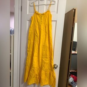Anthropologie Maeve 100%cotton ruffle maxi summer dress